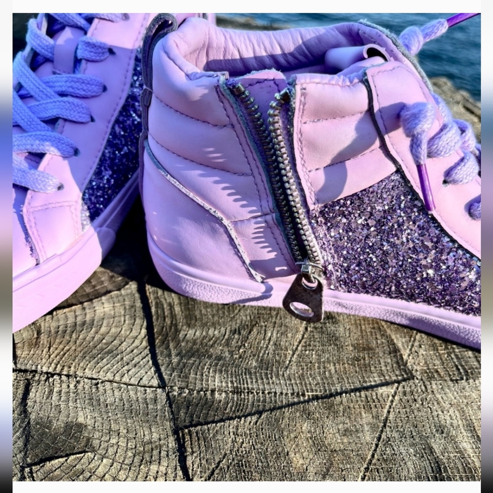 πVINTAGE HAVANA'S LIMITED EDITION BNIB DIP DYE PURPLE ALEXIS SNEAKERS SIZE 6 - Picture 6 of 15